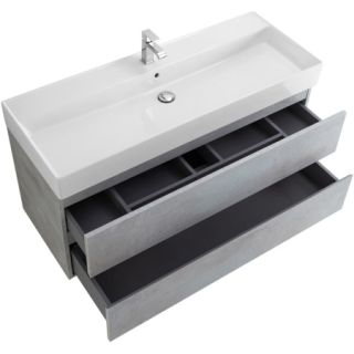 База под раковину Cezares подвесная с двумя выкатными ящиками, Beton, 1200x460x500, MOLVENO 46-120-2C-SO-BET